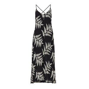 FIFTEEN TWENTY - Palm Linen Cami Midi Dress in Black / White